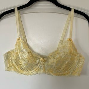 Yellow lace bra from Adore Me